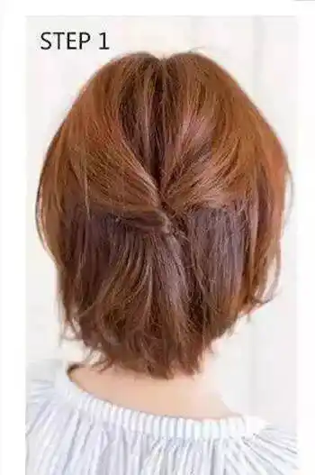 两款简单的中短发扎发发型教程非常减龄显青春