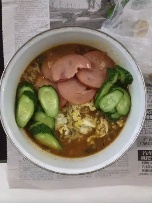 自己做的方便面.