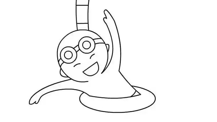 游泳的简笔画怎么画 游泳简笔画画法简单又漂亮 - 童乐福儿童网