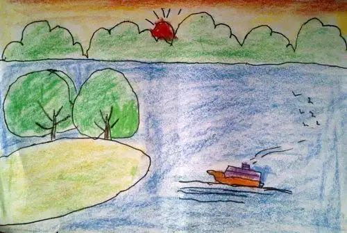 主页 网络美术馆作者姓名  吴郡洋  作者年龄  6 岁 作品类别  蜡笔画