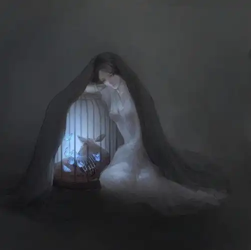 黑色丧系女生头像大全孤独黑暗系女生头像伤感头像女生