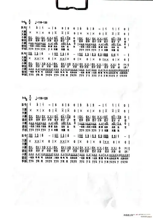 鼓号队(三字歌谱)1