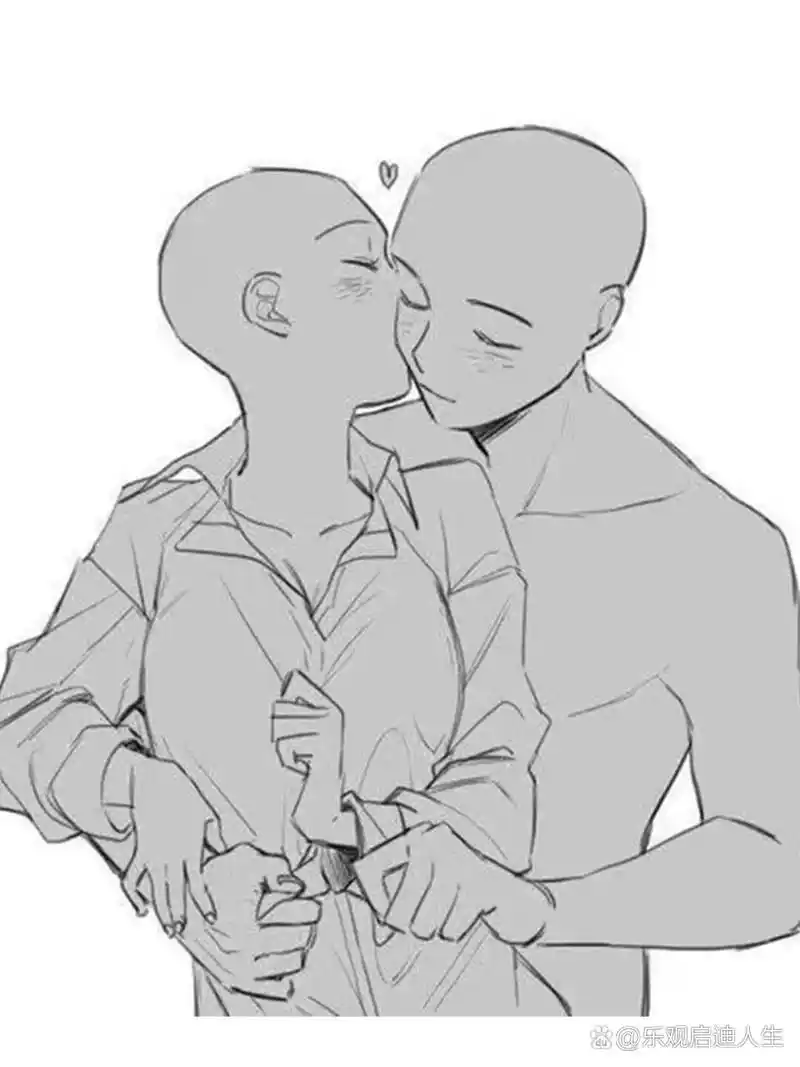 【绘画素材】cp双人互动参考模板!