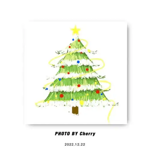 备忘录手绘画画|圣诞树90(附超详细教程)