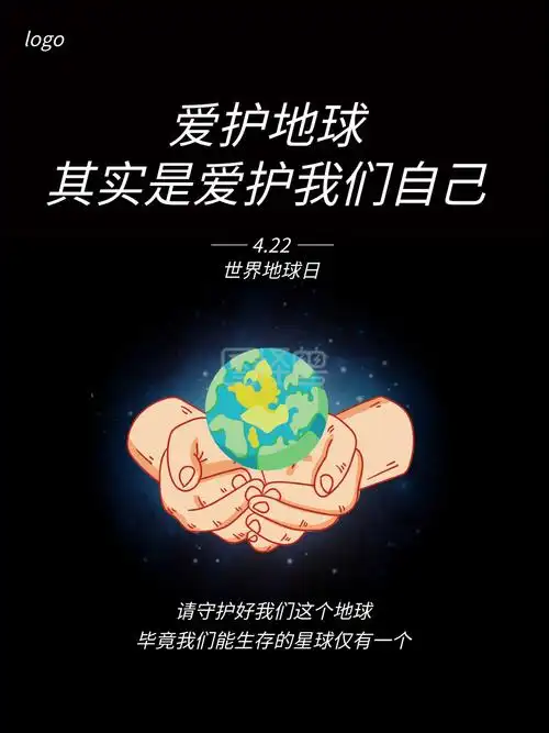 爱护地球简易海报