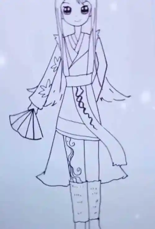 姐姐画的灵犀阁的狐狸颜爵完成之后看呆了网友好帅气