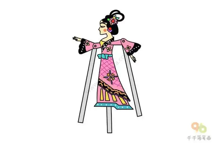 简单皮影戏人物简笔画儿童
