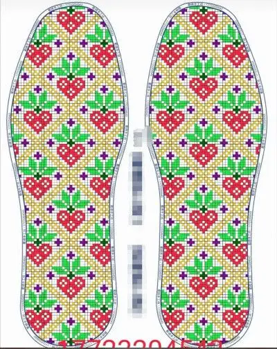 十字绣鞋垫图样