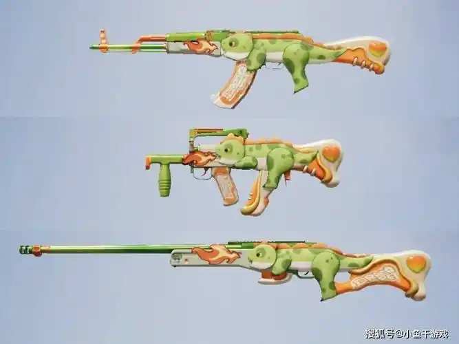 本次的枪皮肤里面,还有3款普通枪皮肤,分别是akm,groza,awm.