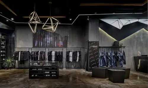 男装店装修怎么设计好看?黑白色调男装店装修效果图赏析