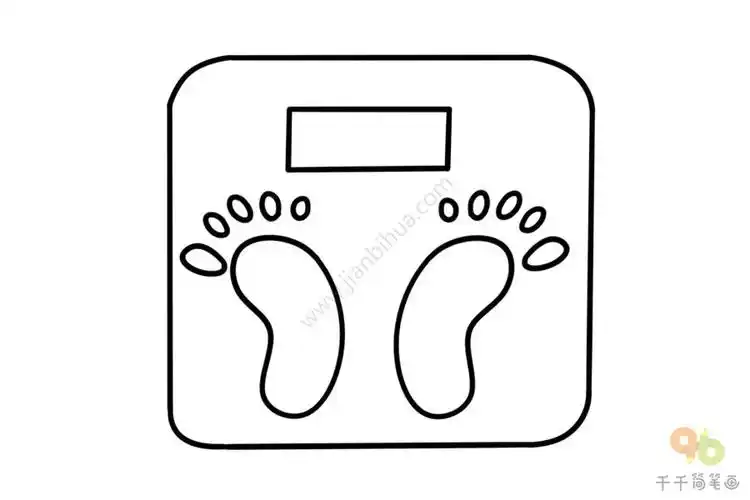 电子秤简笔画