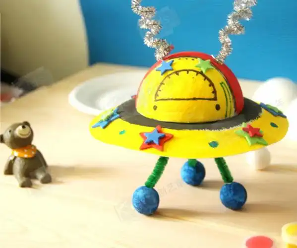 国庆节手工宇宙小飞蝶太空创意纸盘子diy材料包幼儿园手工课飞船材料