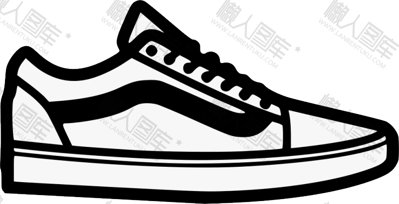 vans经典款运动鞋简笔画