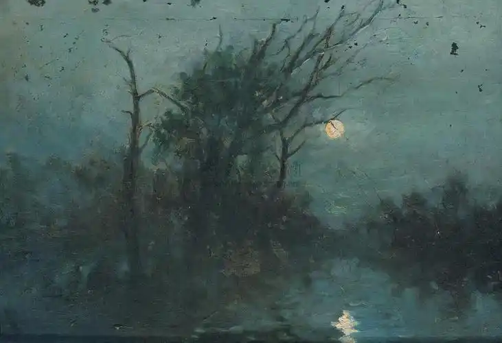 10581965年作月夜布面油画