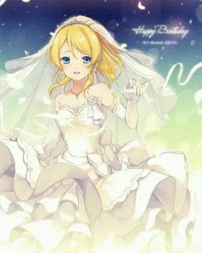 动漫 二次元 同人 lovelive 绚濑绘里 婚纱 新娘