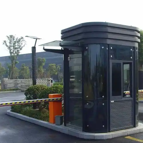 钢结构豪华小区保安岗亭治安亭门卫室值班岗亭不锈钢钢结