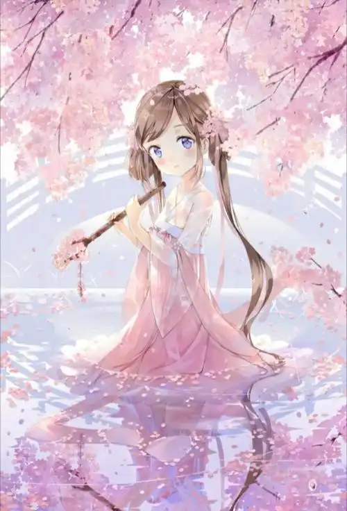 出单:樱花粉古装少女