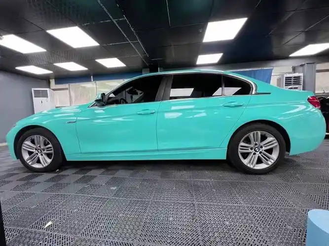 宝马320li菲卡改色膜超亮水晶蒂芙尼