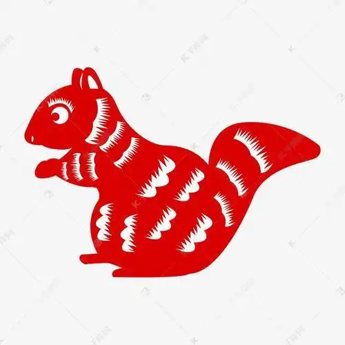 松鼠剪纸手工制作大全图片