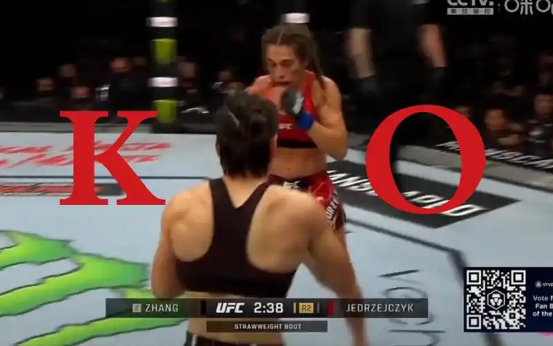 中国力量张伟丽vs乔安娜二番战张伟丽第二回合ko对手取得比赛胜利致敬