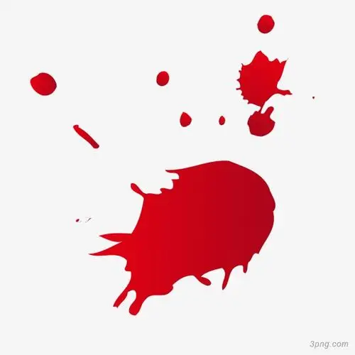 红色血迹png素材透明免抠图片装饰效果