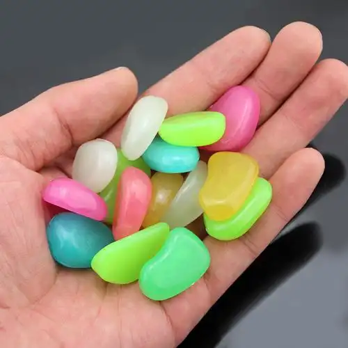 0成交0公斤水滴夜光石水箱鱼缸造景装饰人造萤石荧光发光造景石diy