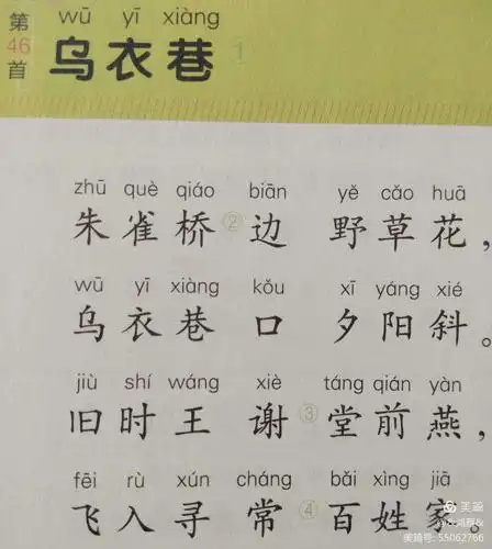 其它 1月25日-1月29日活动 写美篇译文: 朱雀桥边冷落荒凉长满野草