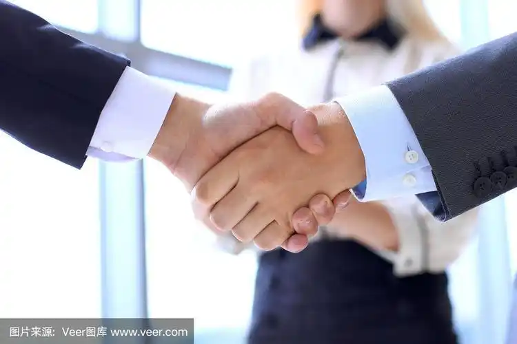 商务人士握手表示同意.成功的概念.