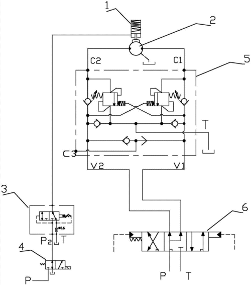 一种旋挖钻机的回转液压回路制造技术