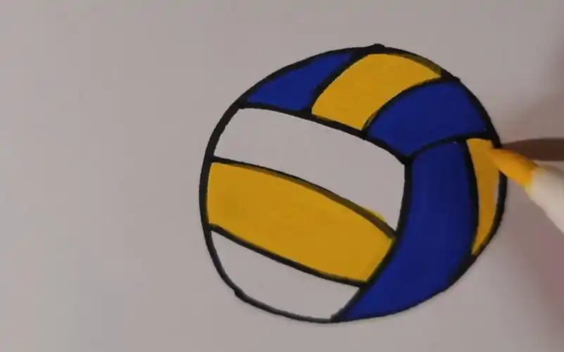 运动器材简笔画|一起来画排球吧