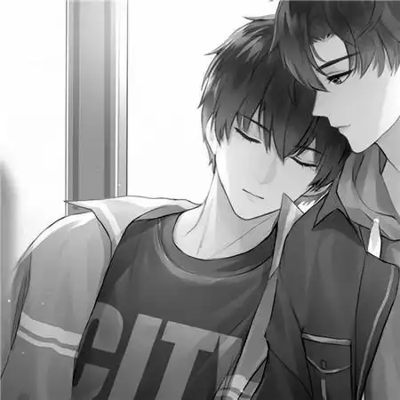 黑白兄弟头像一左一右动漫图片