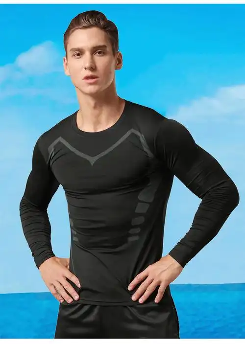 ck泳衣男上衣长袖男士泳裤游泳衣泡温泉全身潜水服防晒男生泳装套装