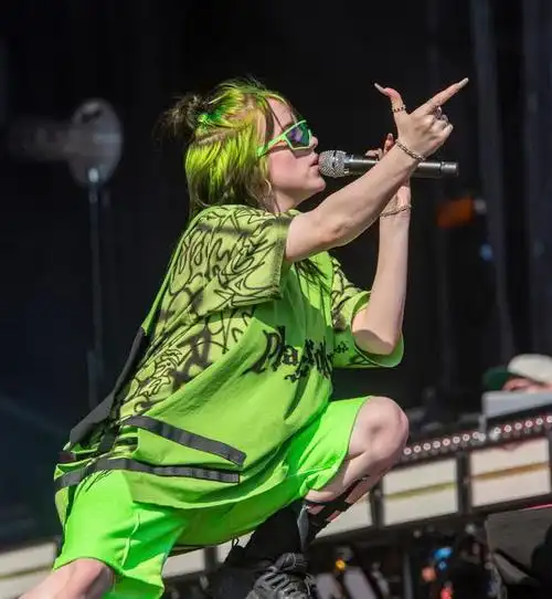 17岁天才歌手"碧梨"比莉·艾利什(billieeilish)现身英国里兹音乐节