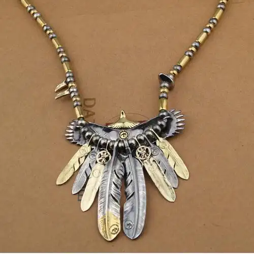 高桥吾郎goros组合套装goros实心珠项链羽毛大鹰925纯银手工复刻