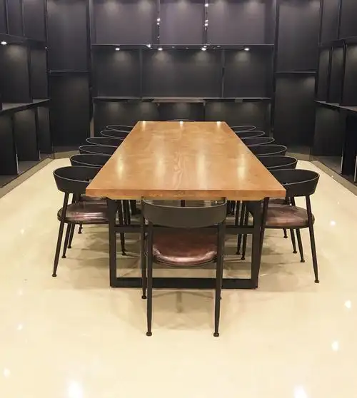 板式商业用阅读多颜色会议桌实木洽谈桌椅组合5.0米办公用拼装