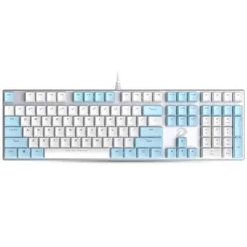 dareu达尔优em910108键有线机械键盘白蓝达尔优青轴单光