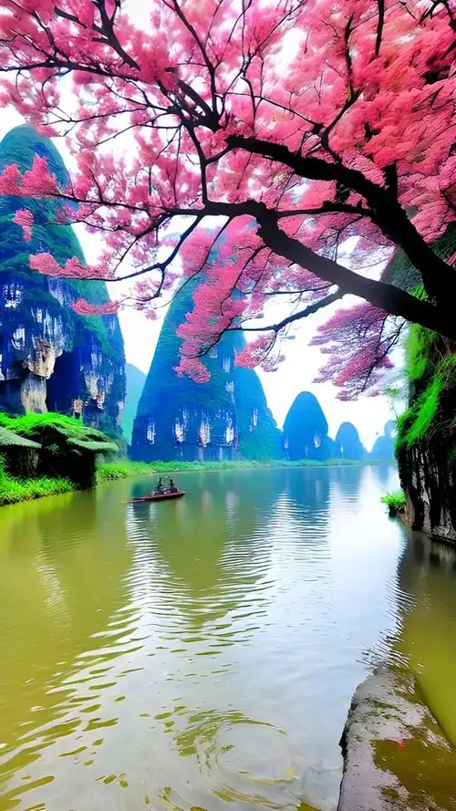 桂林山水的美,一半在于山美,一半在于水美!#人间仙境美如画  - 抖音