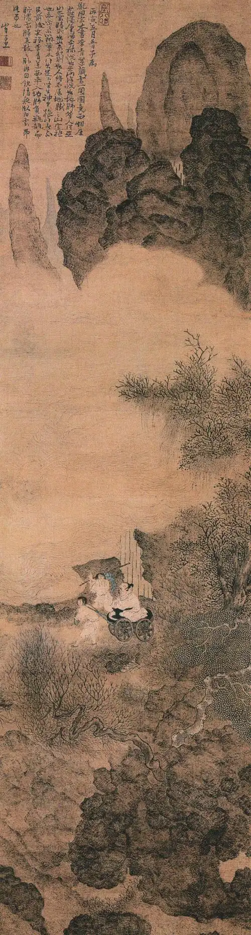 崔子忠藏云图轴明