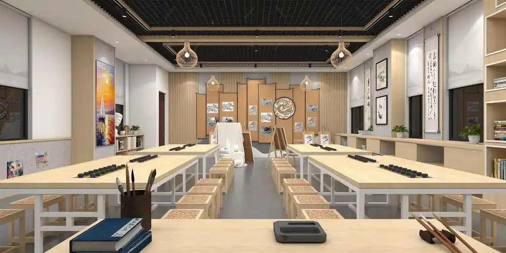 书画教室 - 效果图交流区-建e室内设计网