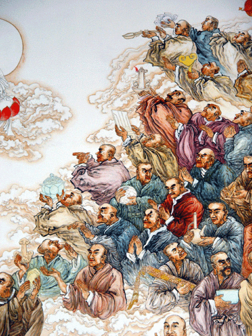 罗汉图集—广西南宁青秀山观音禅寺《500罗汉》壁画