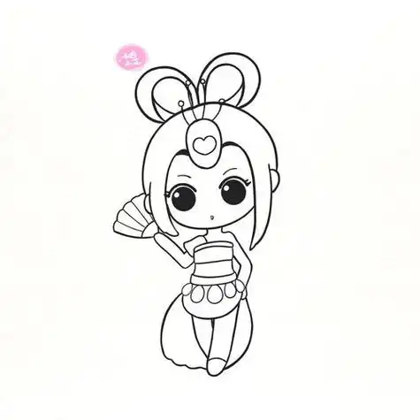 卡通人物简笔画叶罗丽教做过程