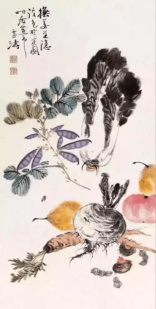 1982)是现代中国卓有成就的花鸟画大师,以小写意花卉草虫著称画坛