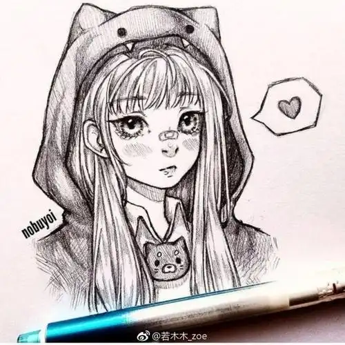 超美的速写卡通人物