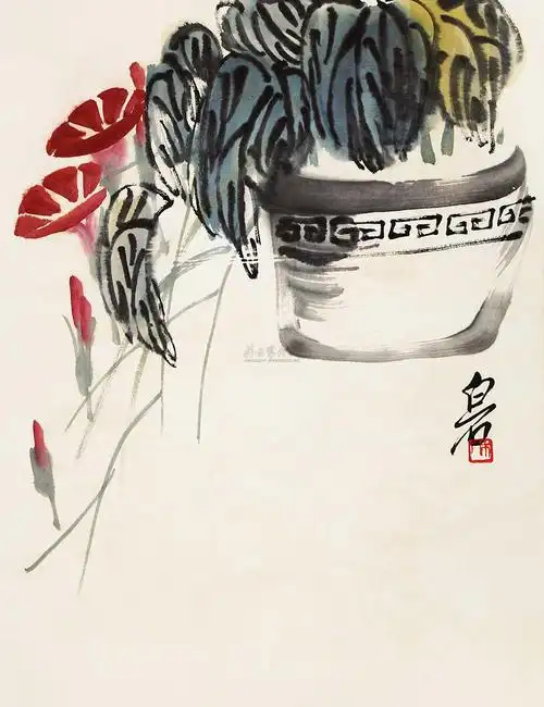 0001d 花卉图册之五 《牵牛花》