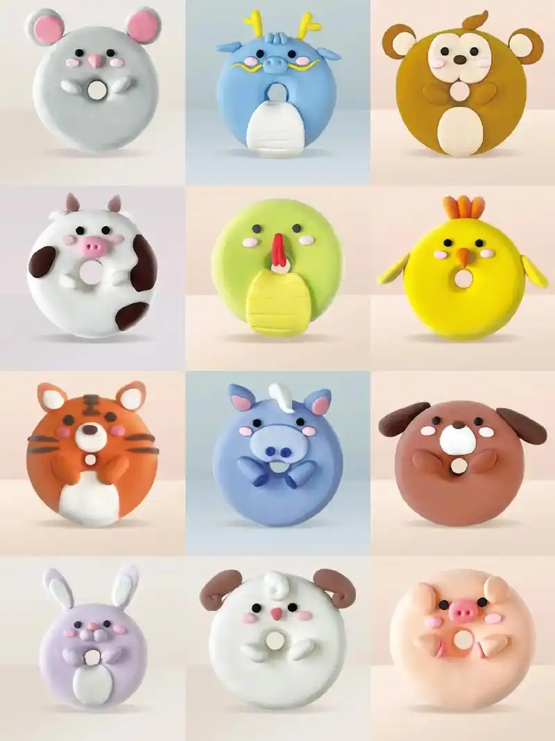 十二生肖粘土|想看看9999大家粘的.