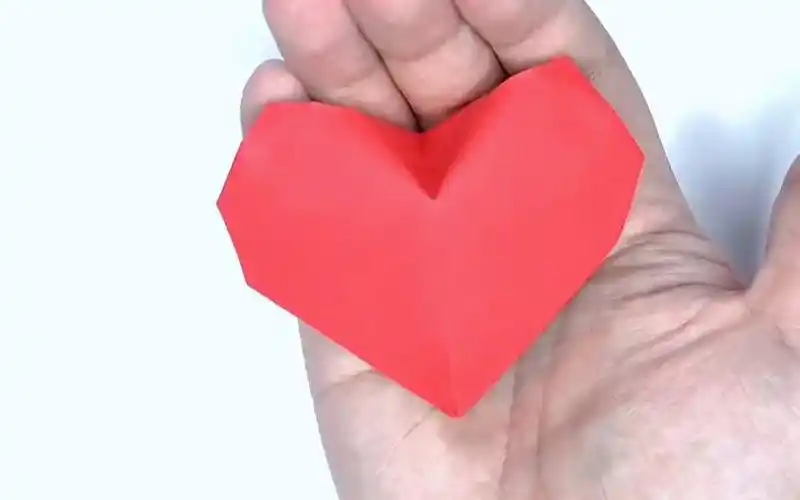 折一颗立体爱心送给爱你的人,简单易学