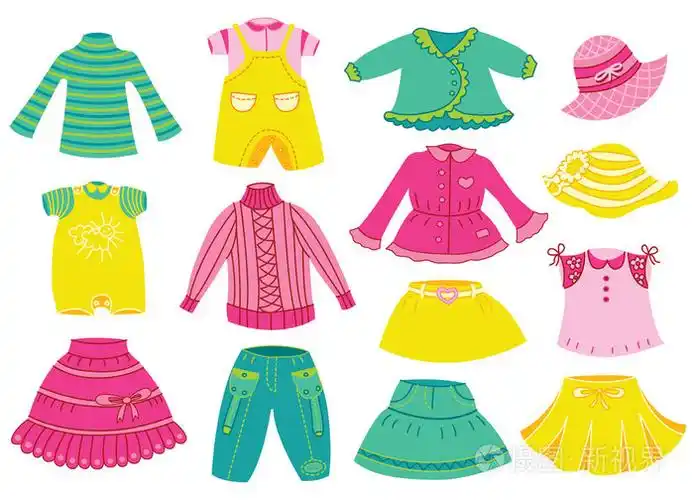 儿童服装的集合