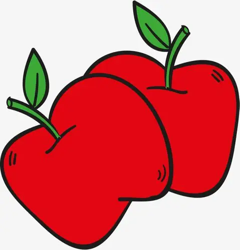 水果手绘红色卡通苹果
