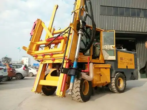 重庆出租公路护栏打钻一体机wmds130/230/冲孔钻机