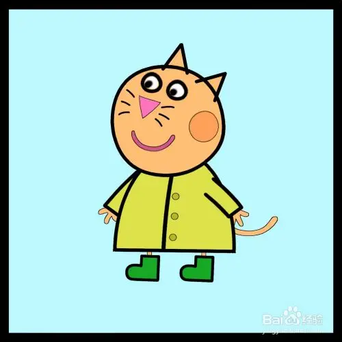 下面小编分享小猫坎迪简笔画的步骤.